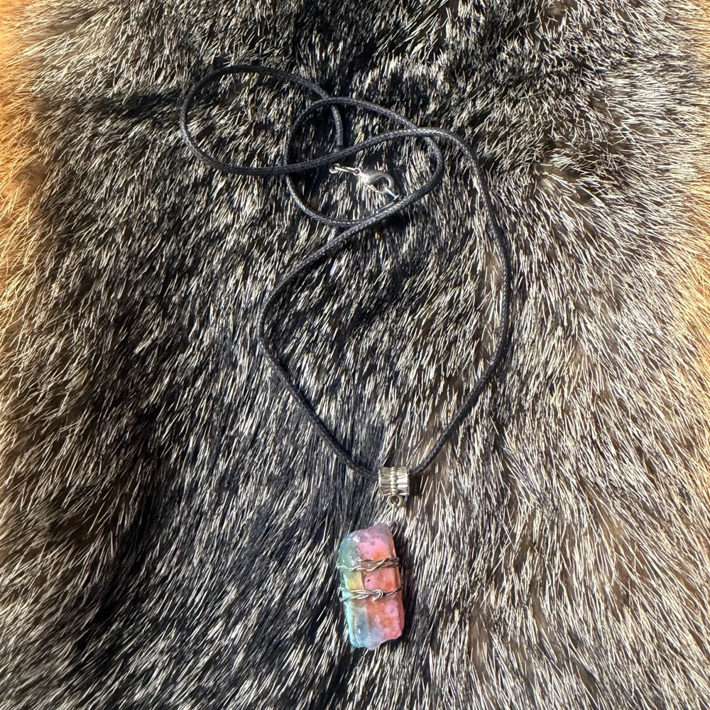 Multicolor Crystal Pendant Necklace